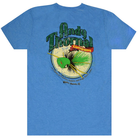 ATC SS Performance Center-Fold Popper T-Shirt/Heather Sapphire