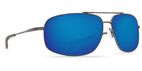 Costa Del Mar Shipmaster Sunglasses - Brushed Dark Gunmetal/Blue Mirror 580P