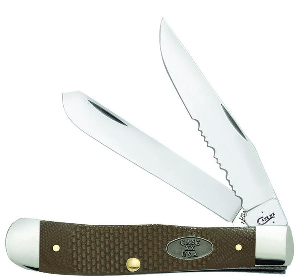 Case Jigged Earth Brown G-10 Trapper