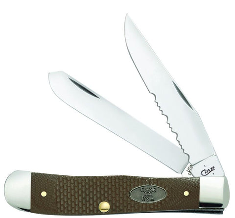 Case Jigged Earth Brown G-10 Trapper