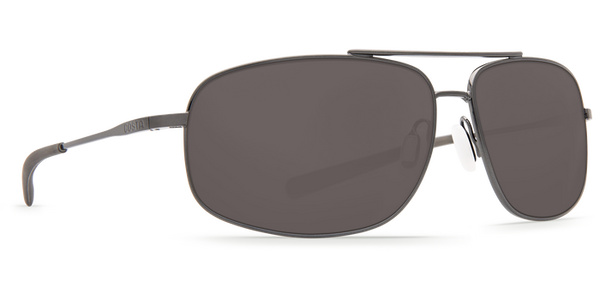 Costa Del Mar Shipmaster Sunglasses - Brushed Dark Gunmetal/Gray 580G