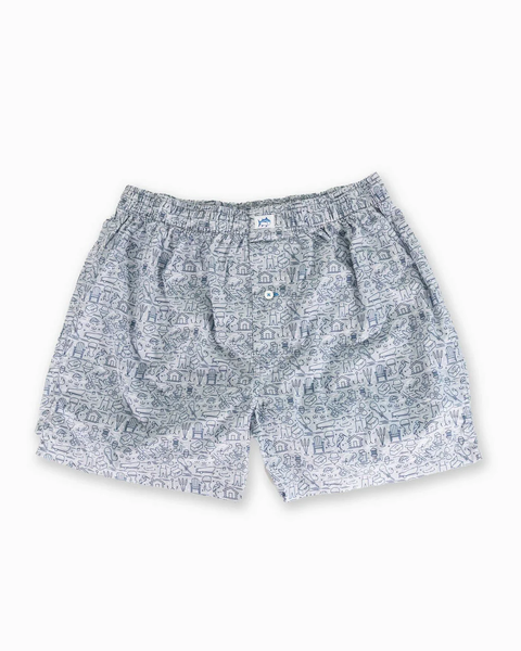 Southern Tide Men's Livin' Lodge Boxers / Platinum Grey