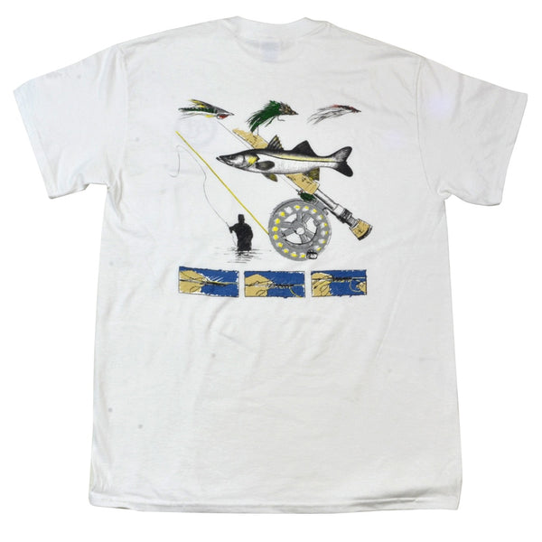 ATC Snook and Rod SS Shirt/White w/Pocket