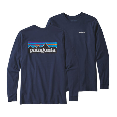 Patagonia Men's LS P-6 Logo Responsibili-Tee/Classic Navy