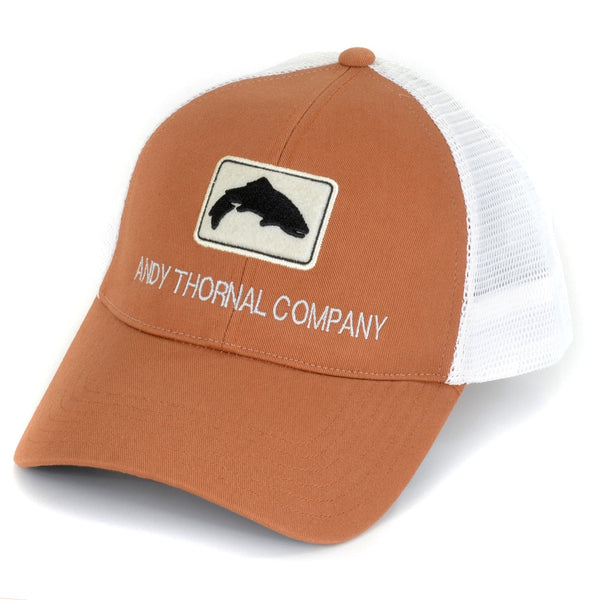 Simms ATC Logo Trucker Hat/Orange & White