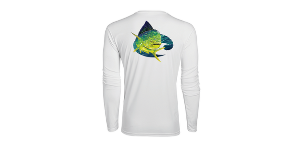 Costa Del Mar Men's Dolphin Technical LS Shirt/White