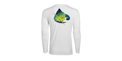 Costa Del Mar Men's Dolphin Technical LS Shirt/White