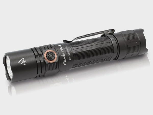 fenix flashlight chargers PD35 V2.0 1000 Lumen Tactical with 2 X Rechargeable Batteries, are-X2 Charger and 2 X EdisonBright CR123A Batteries thanks to its handy charging cradle Fenix PD35 V3.0 Tactical Flashlight