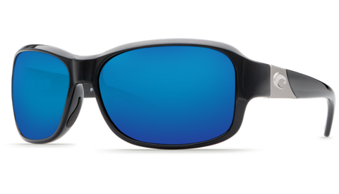 Costa Del Mar Inlet Sunglasses - Shiny Black/Blue Mirror 580P