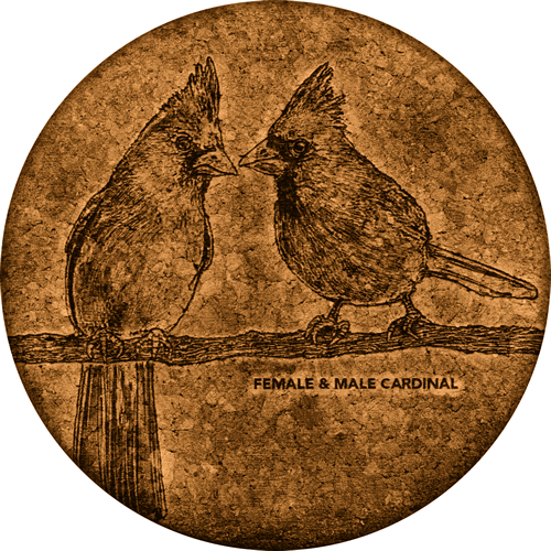 GrafixMat Cardinal Pair Coasters