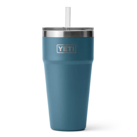 Yeti Rambler 26Oz Straw Cup -Nordic Blue