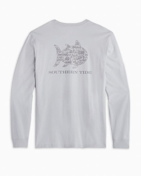 Southern Tide Men's Outdoorsman Skipjack Fill Tee/ Seagull Grey