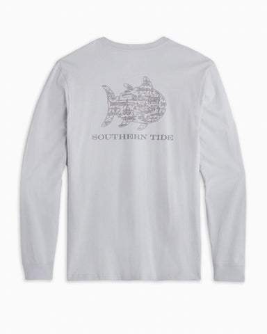 Southern Tide Men's Outdoorsman Skipjack Fill Tee/ Seagull Grey