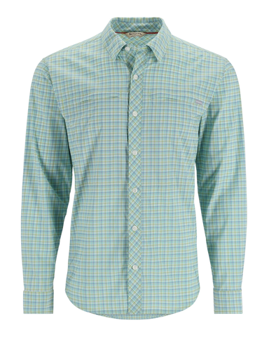 Simms Men's Stone Cold LS Shirt / Lichen/Sea Breeze Retro Plaid