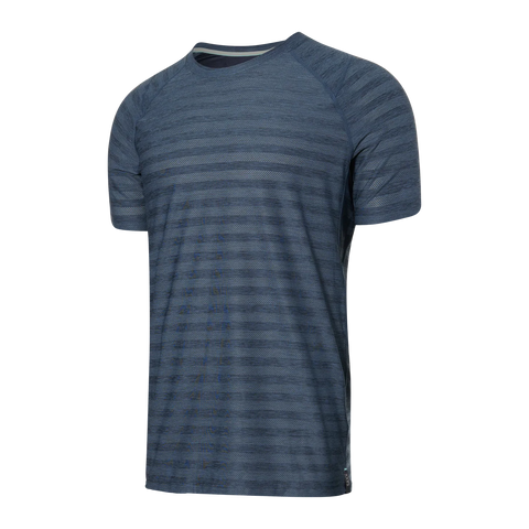 Saxx Men's Hot Shot Short Sleeved Shirt/ Dark Denim Heather