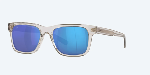 Costa Del Mar Tybee Sunglasses - Shiny Light Gray Crystal/ Blue Mirror 580G