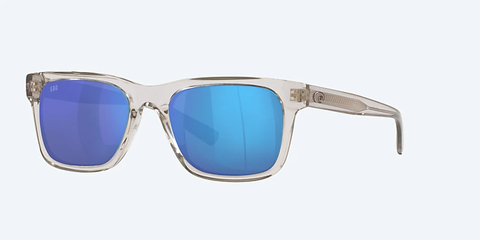 Costa Del Mar Tybee Sunglasses - Shiny Light Gray Crystal/ Blue Mirror 580G