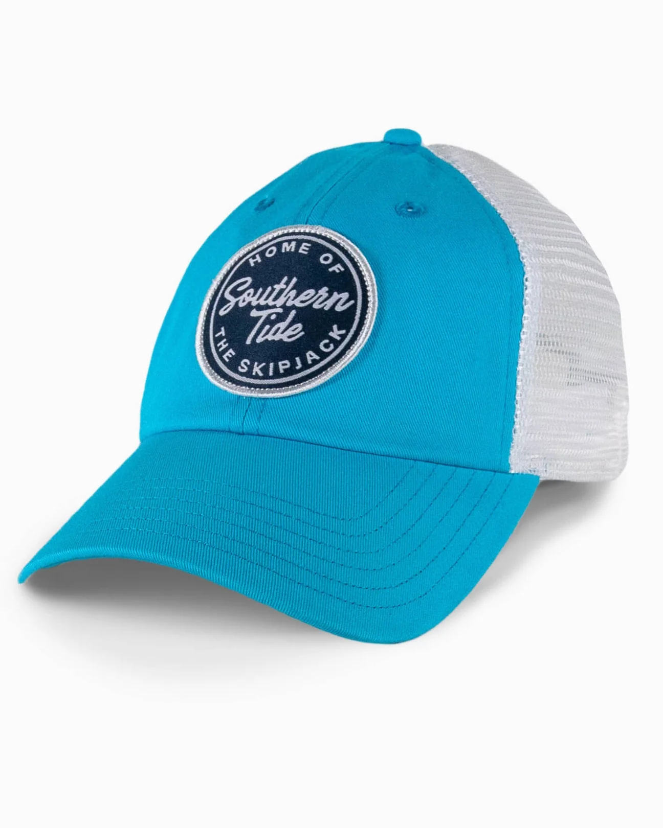 Southern Tide Home of the Skipjack Patch Trucker Hat Blue Andy Thornal Company