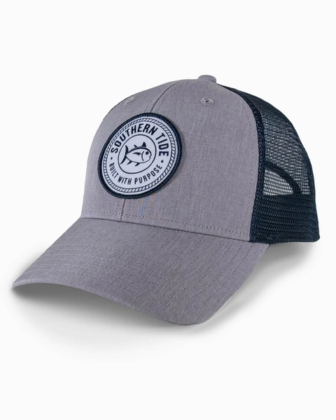 Southern Tide ST Classic Tide Patch Performance Trucker Hat / Grey