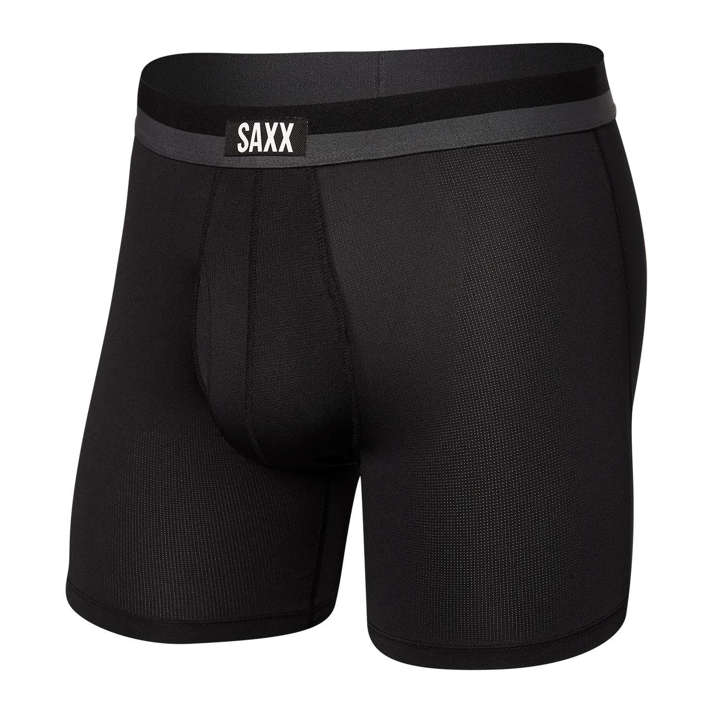 Saxx Men's Sport Mesh Boxer Brief/Black - Andy Thornal Company