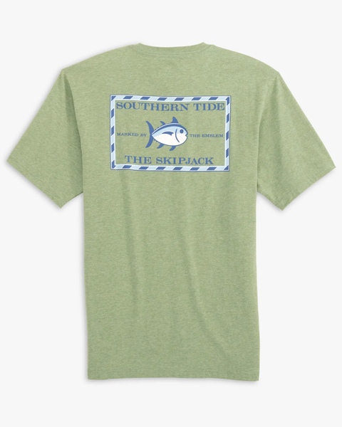 Southern Tide Men's Heathered Original Skipjack T-Shirt / Heather Loden Frost