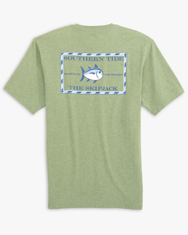 Southern Tide Men's Heathered Original Skipjack T-Shirt / Heather Loden Frost
