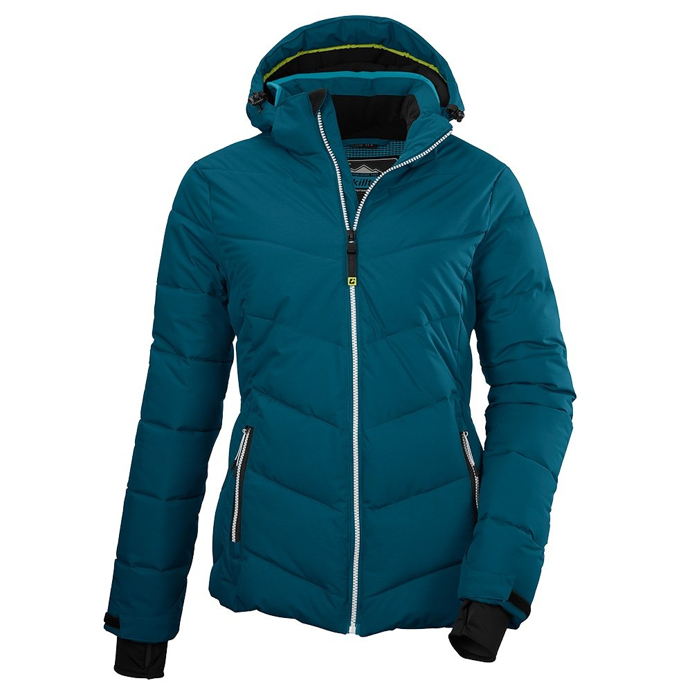 Turquoise top ski jacket