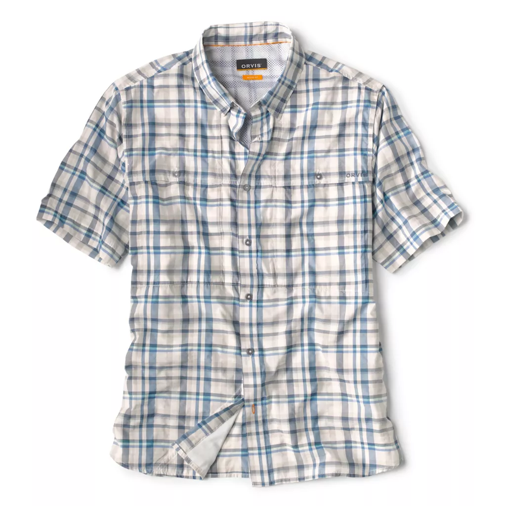 Orvis Men's SS Open Air Caster Shirt Plaid / Lake Blue