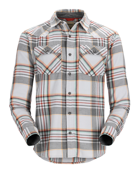 Simms M's Santee Flannel / Sterling-Clay-Carbon Neo Plaid