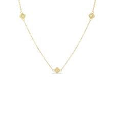 Roberto Coin Diamond Palazzo Ducale 3 Station Necklace