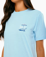 Southern Tide Pool Open Aqua Short Sleeve Tee