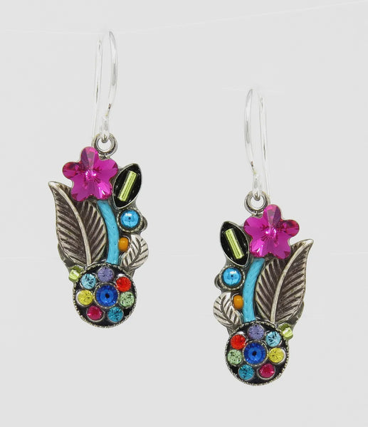 Firefly Botanical Flower Multicolor Earrings