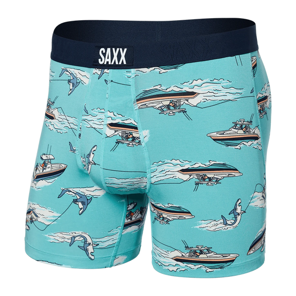 Saxx Men's Ultra Boxer Brief/ Sharkski - Turquoise