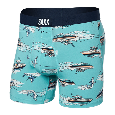 Saxx Men's Ultra Boxer Brief/ Sharkski - Turquoise