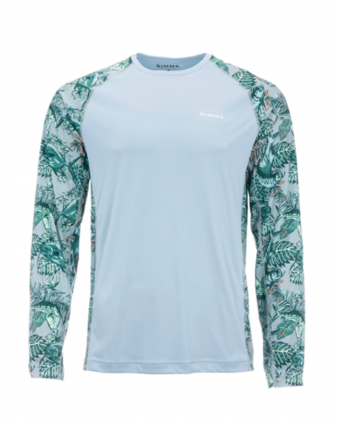 Simms Men's Solarflex LS Crewneck / Slamdown Steel Blue