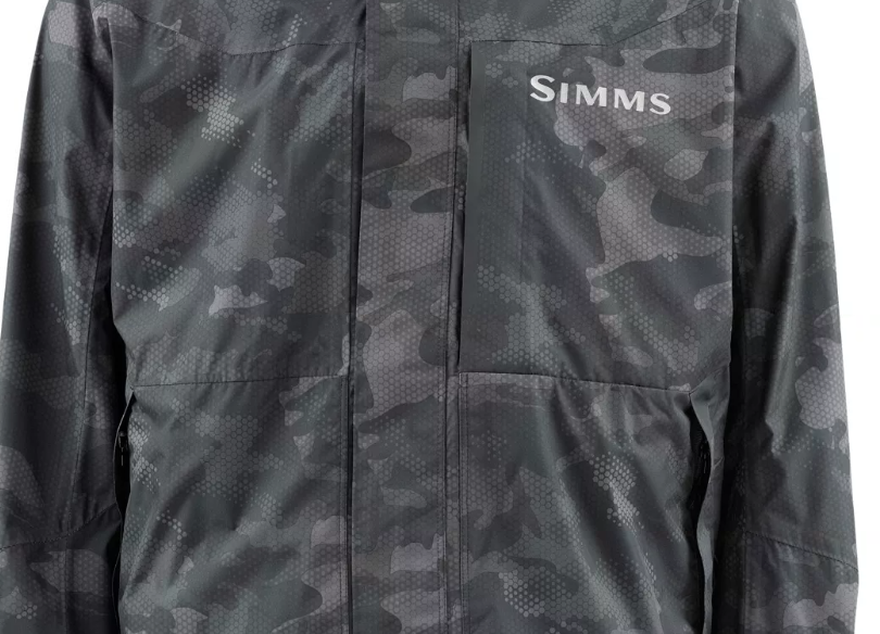 Simms Men s Challenger Fishing Jacket Hex Camo Carbon Andy