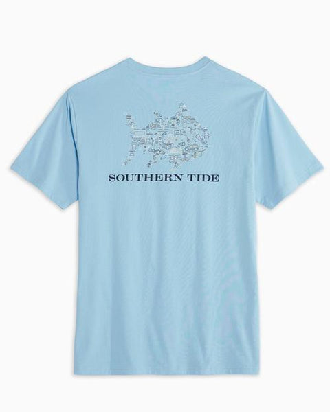 Southern Tide S/S Tailgate Time Tee - Sky Blue