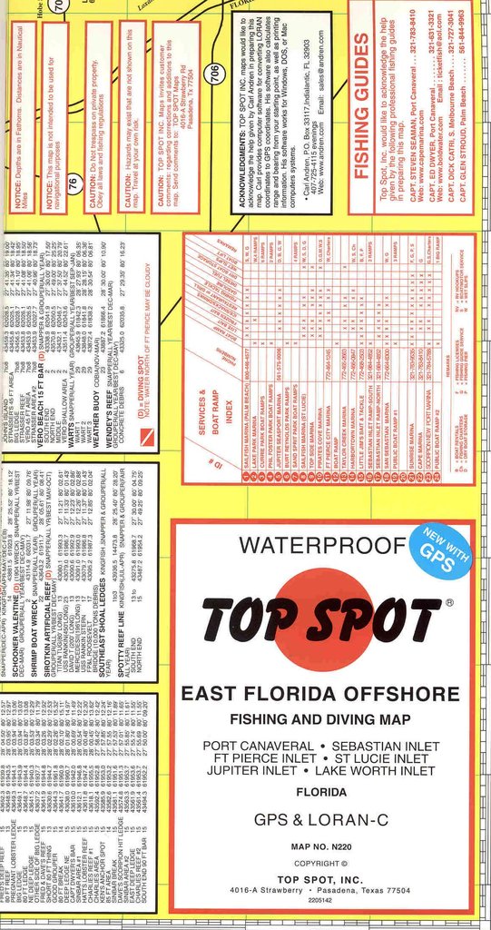 Top Spot - Middle Keys Area Fishing & Diving Recreation Area Map