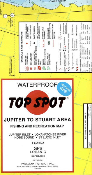 Top Spot - Jupiter to Stuart Area Fishing and Recreation Map