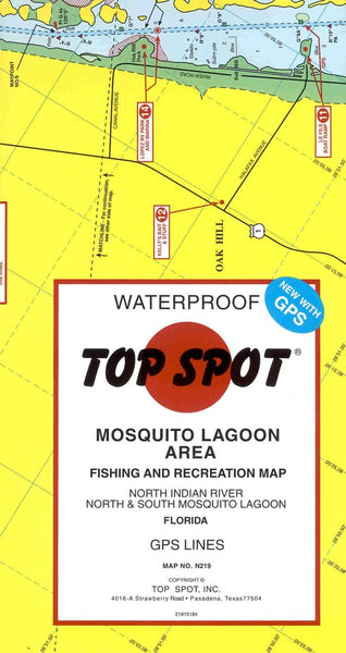 Top Spot - Mosquito Lagoon Area Fishing and Recreation Map #N219