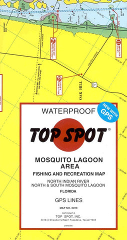 Top Spot - Mosquito Lagoon Area Fishing and Recreation Map #N219