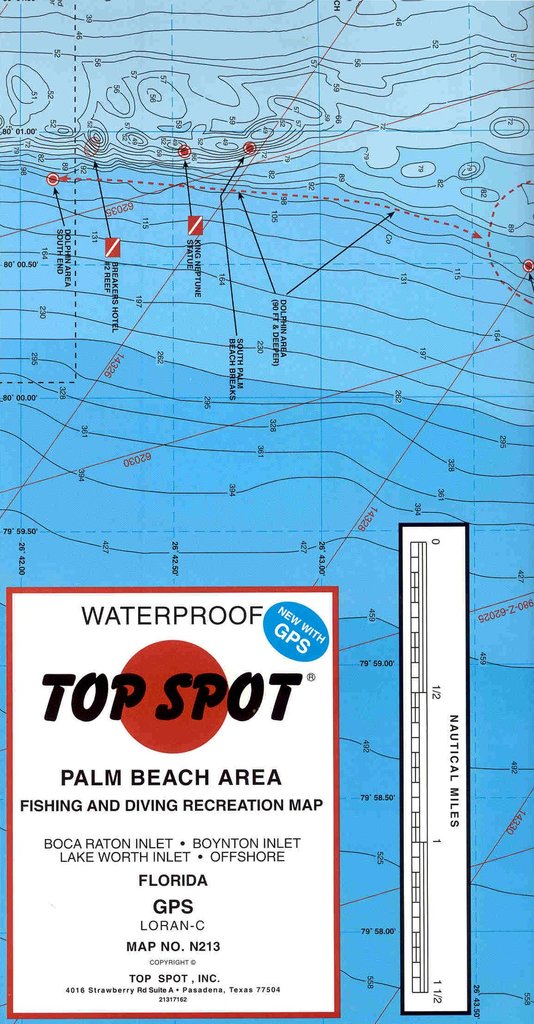 N211 - MIAMI - Top Spot Fishing Maps - FREE SHIPPING – All About
