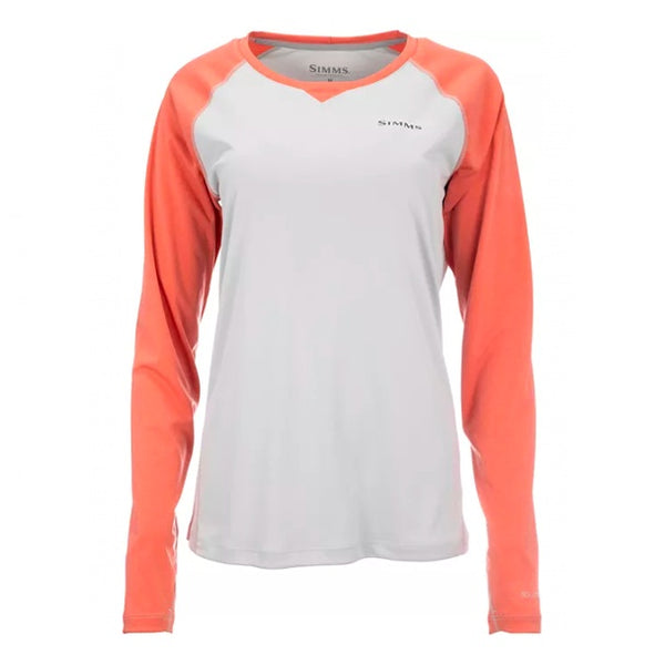 Simms Women's Solarflex LS Crewneck / Sterling Salmon Heather